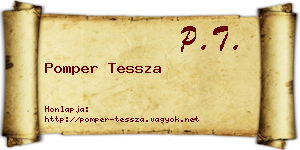 Pomper Tessza névjegykártya